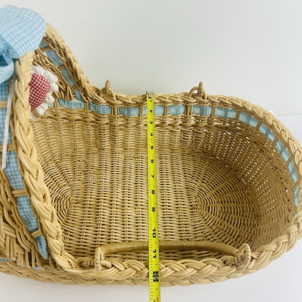 American Girl Bitty Baby and Lullaby Moses Basket Bitty Bear Carrier Gray Eyes - Picture 8 of 16